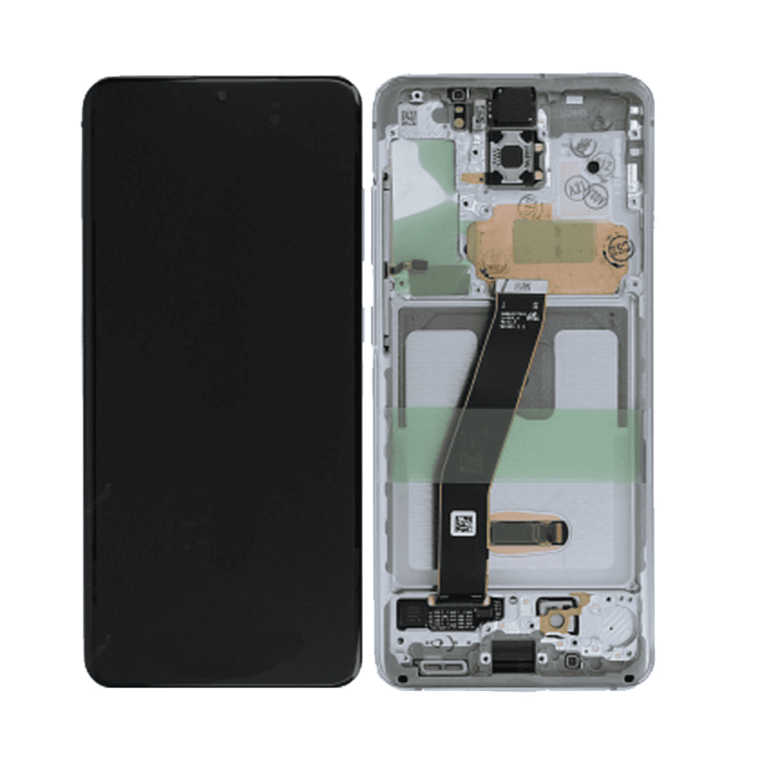 Galaxy S20 / Galaxy S20 5G Cloud White OLED Touchscreen - SM-G981 / GH82-22131B / GH82-22123B (Service Pack)