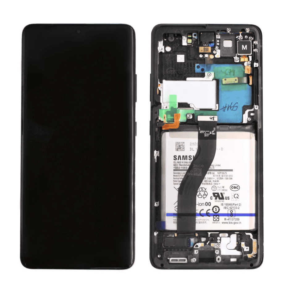 Galaxy S21 Ultra Phantom Black OLED (including Battery) Touchscreen - SM-G998B / GH82-24591A / GH82-24589A  GH82-24925A / GH82-24590A (Service Pack)