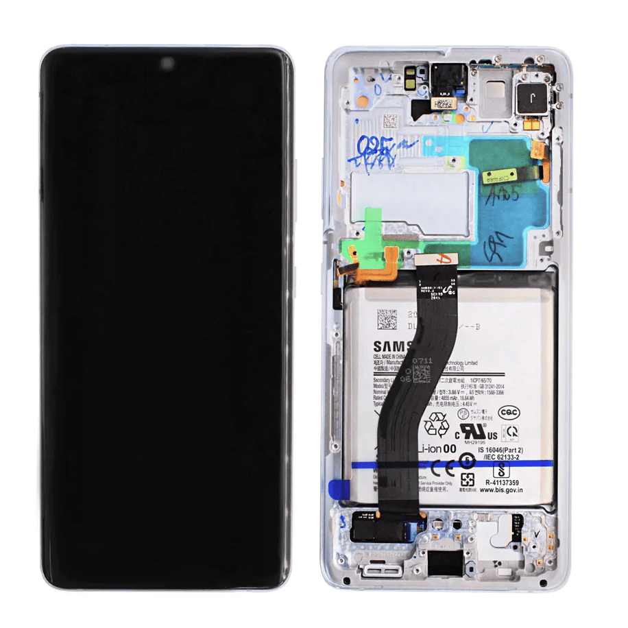 Galaxy S21 Ultra Phantom Silver OLED (including Battery) Touchscreen - SM-G998B / GH82-24591B / GH82-24589B / GH82-24925B / GH82-24590B (Service Pack)