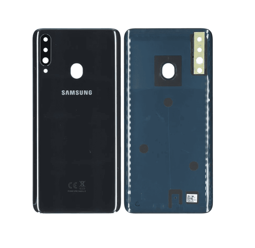 Back Cover With Camera Lens For Samsung Galaxy A20s (Black)