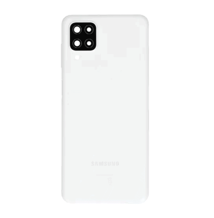 Back Cover With Camera Lens for Galaxy A12 (White)