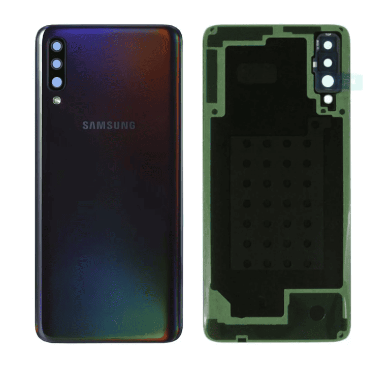 Back Camera Glass Lens And Cover Bezel Ring For Samsung Galaxy A30s (Black)