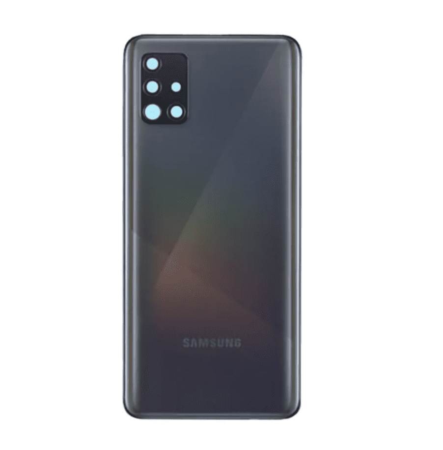 Back Cover with Camera Lens for Galaxy A51 (Black)