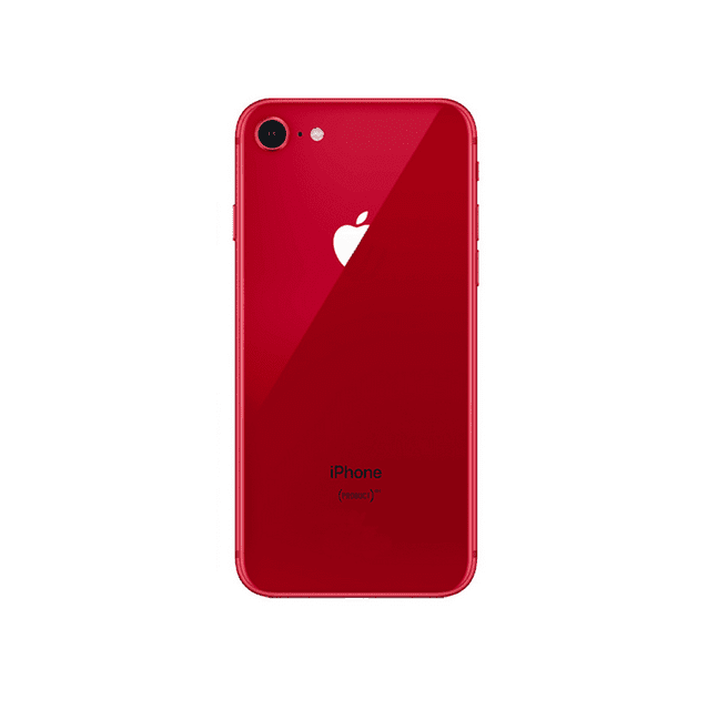 Back Glass Compatible For iPhone 8 (Large Camera Hole) (Red)