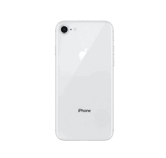 Back Glass Compatible For iPhone 8  (Large Camera Hole) (Silver)