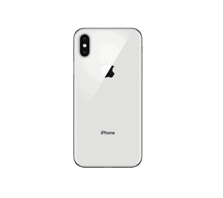 Back Glass Compatible For iPhone X  (Large Camera Hole) (Silver)