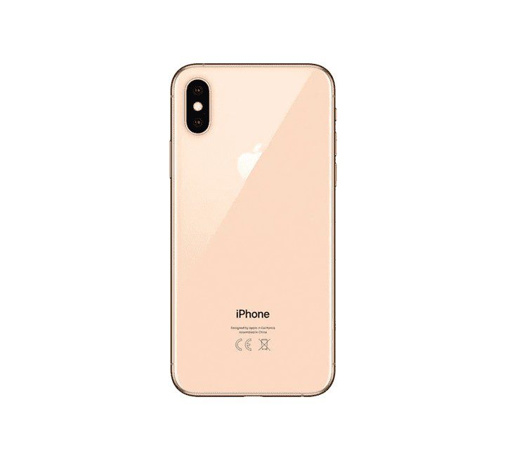 Back Glass Compatible For iPhone XS (Large Camera Hole) (Gold)
