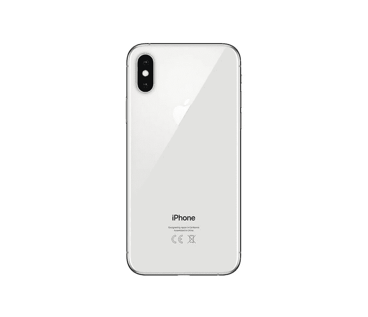 Back Glass Compatible For iPhone XS (Large Camera Hole) (Silver)