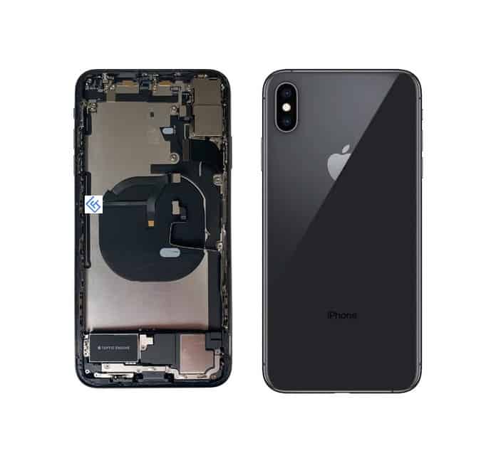Back Housing W/ Small Components Pre-Installed Compatible For iPhone XS Max (Space Grey)