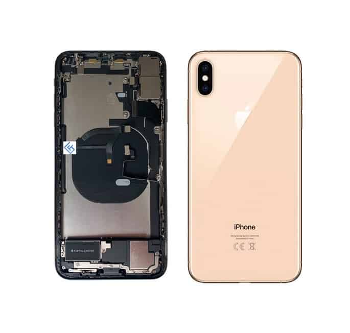 Back Housing W/ Small Components Pre-Installed Compatible For iPhone XS Max (Gold)