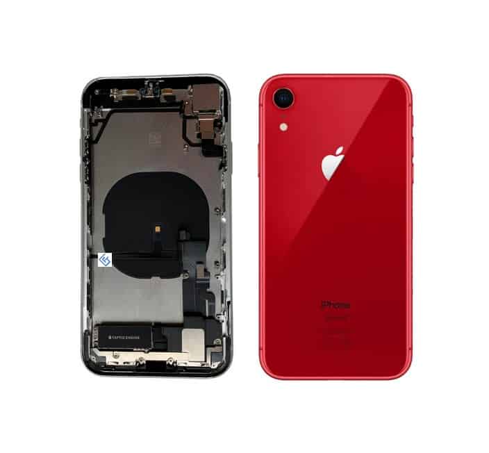 Back Housing W/ Small Components Pre-Installed Compatible For iPhone XR (Red)