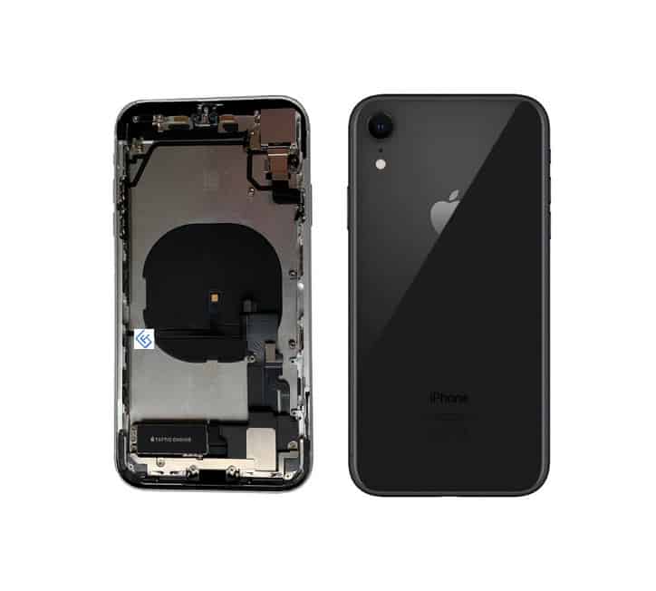 Back Housing W/ Small Components Pre-Installed Compatible For iPhone XR (Space Grey)