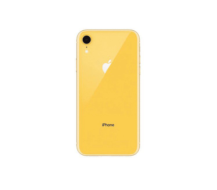 Back Glass Compatible For iPhone XR  (Large Camera Hole) (Yellow)