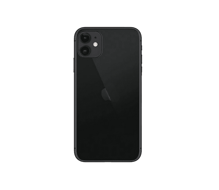 Back Glass Compatible For iPhone 11 (Large Camera Hole) (Black)