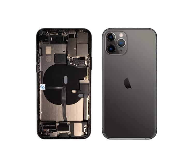 Back Housing W/ Small Components Pre-Installed Compatible For iPhone 11 Pro (Space Grey)