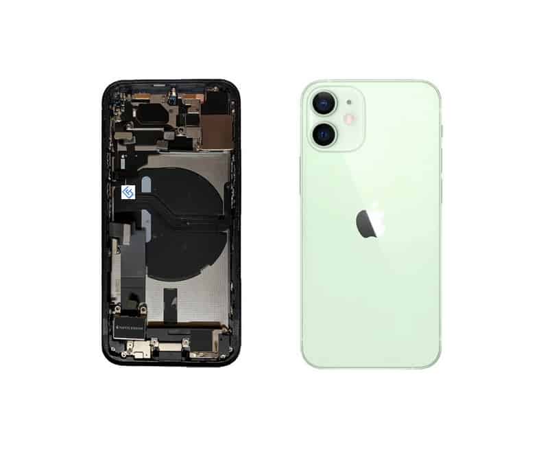 Back Housing W/ Small Components Pre-Installed Compatible For iPhone 12 Mini (Green)