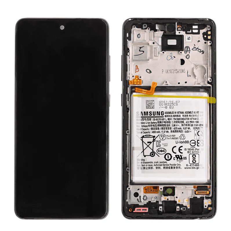 Galaxy A52 4G/5G Black OLED Touchscreen (Incl. Battery) - SM-A525/526 / GH82-25229A / GH82-25230A (Service Pack)