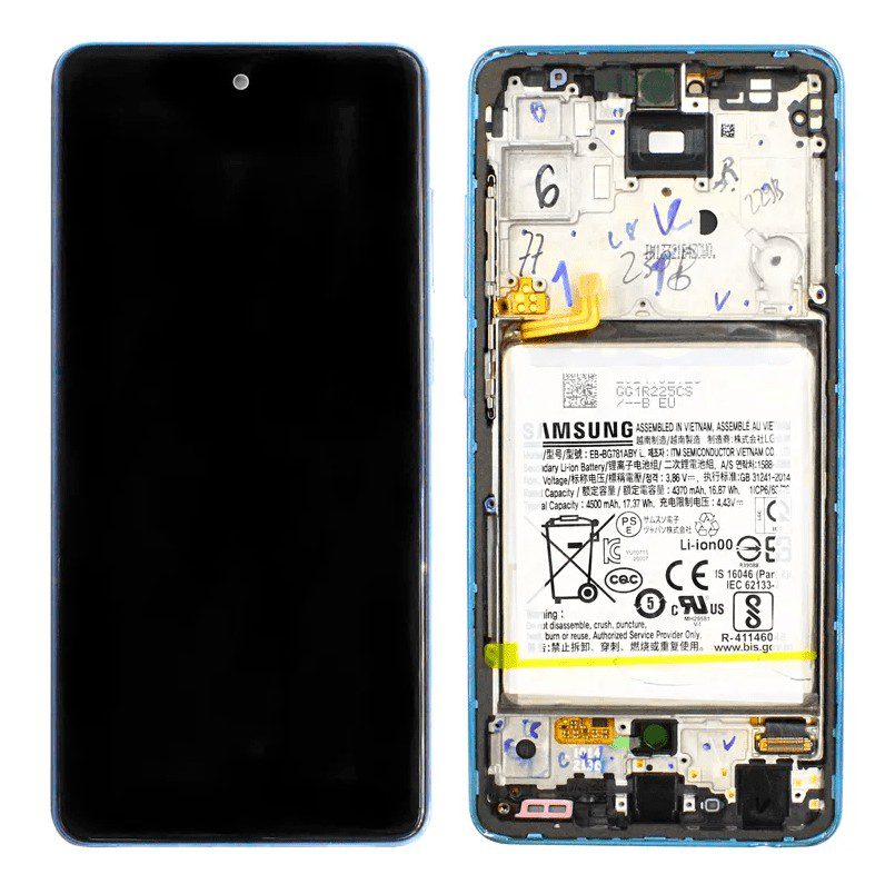 Galaxy A52 4G/5G Blue OLED Touchscreen (Incl. Battery) - SM-A525/526 / GH82-25229B / GH82-25230B (Service Pack)