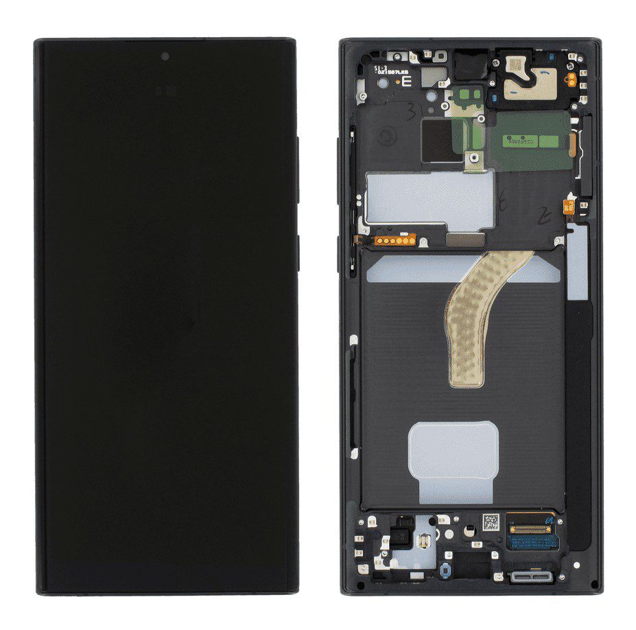 Galaxy S22 Ultra Black OLED Touchscreen - SM-G908B / GH82-27488A / GH82-27489A (Service Pack)