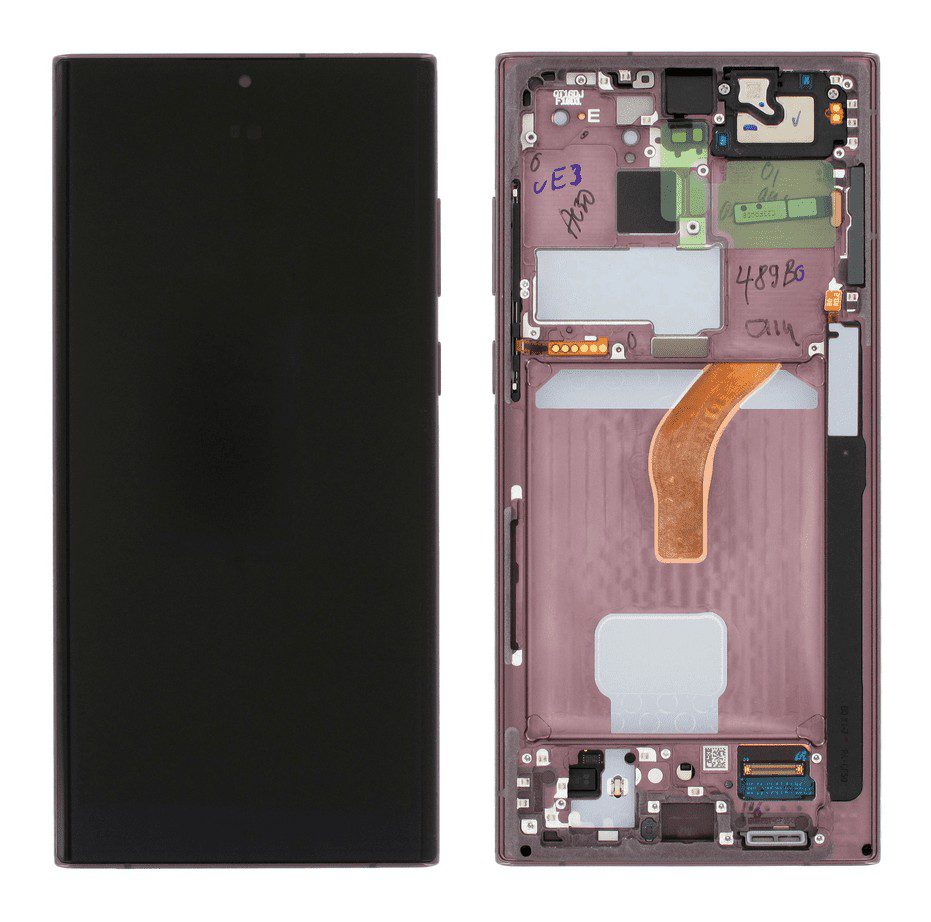 Galaxy S22 Ultra Burgundy Red OLED Touchscreen - SM-G908B / GH82-27488B / GH82-27489B (Service Pack)