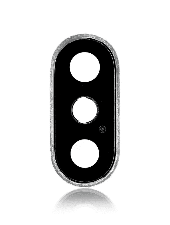 Back Camera Lens With Bracket Compatible For iPhone X (Silver) (Real Sapphire L Premium Quality)