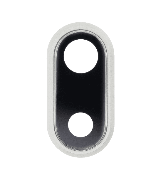 Back Camera Lens With Bracket Compatible For iPhone 8 Plus (Silver) (Real Sapphire L Premium Quality)