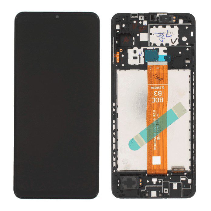 Galaxy A12 2021 Nacho Black OLED Touchscreen - SM-A127F / GH82-26485A / GH82-26486A (Service Pack)