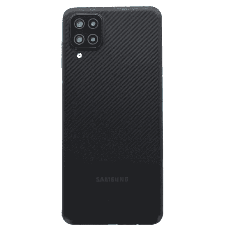 Back Cover With Camera Lens for Galaxy A12 Nacho (Black)
