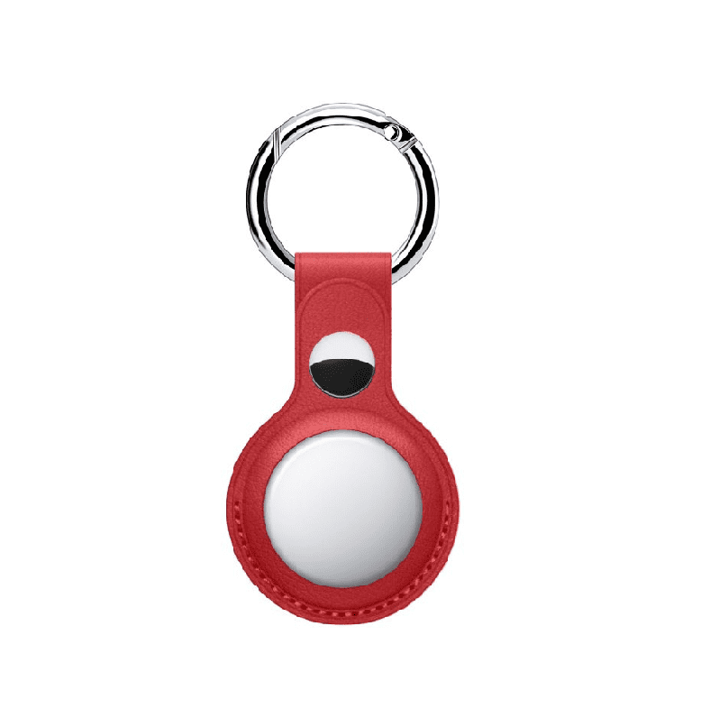AirTag Leather Case - Red