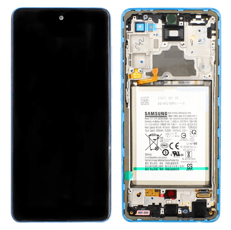 Galaxy A72 4G/5G Blue OLED (including Battery) Touchscreen - SM-A725/726 GH82-25541B / GH82-25542B (Service Pack)