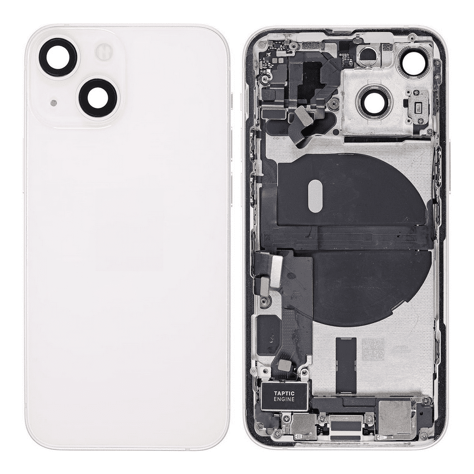 Back Housing W/Small Component Pre-installed for iPhone 13 Mini (Starlight)