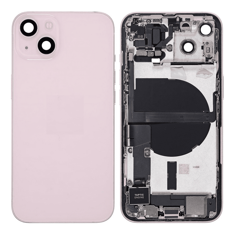 Back Housing W/Small Component Pre-installed for iPhone 13 (Pink)
