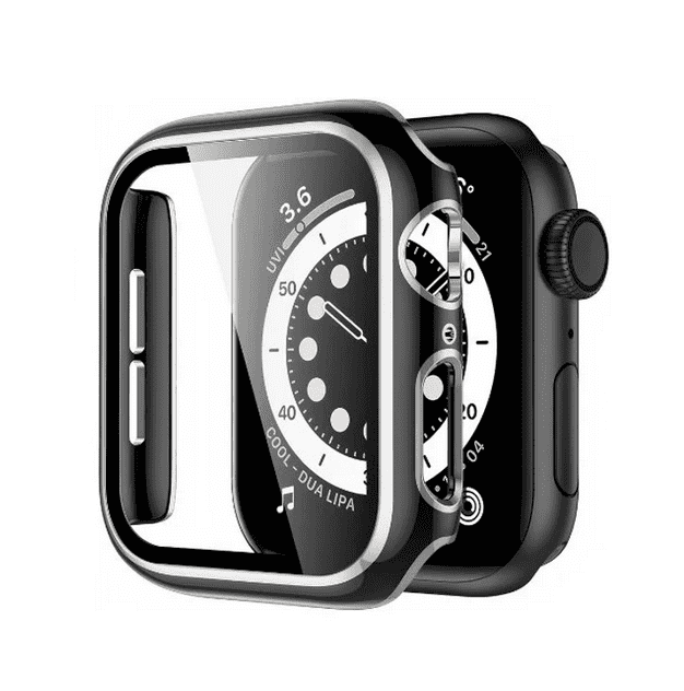 Silver Plated Protection Case for Apple Watch Series 4/5/6/SE 2020 (40mm) - Black