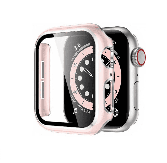 Silver Plated Protection Case for Apple Watch Series 4/5/6/SE 2020 (44mm) - Pink