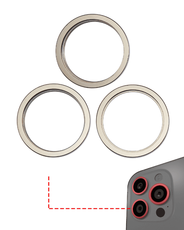 Back Camera Bezel Ring Only Compatible For iPhone 14 Pro / 14 Pro Max (Gold)