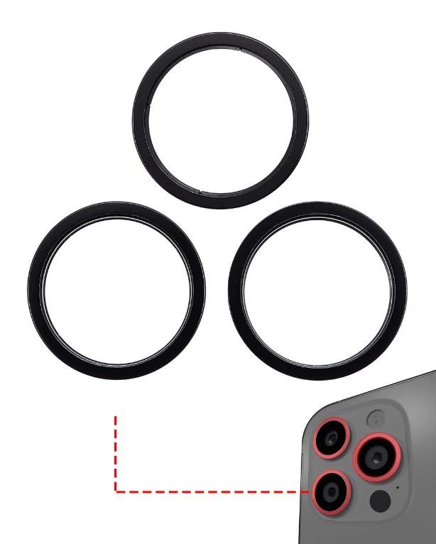 Back Camera Bezel Ring Only Compatible For iPhone 14 Pro / 14 Pro Max (Space Black)