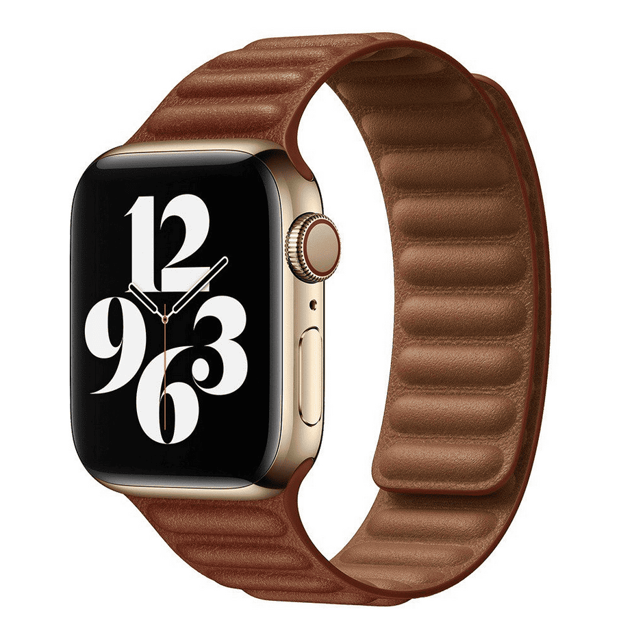 Leather Band for Apple Watch (38/40/41mm) - Size S/M (220mm) - Dark Brown