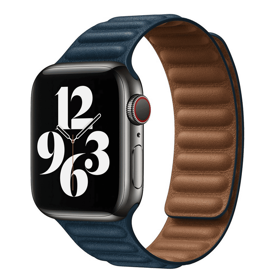 Leather Band for Apple Watch (38/40/41mm) - Size S/M (220mm) - Dark Blue