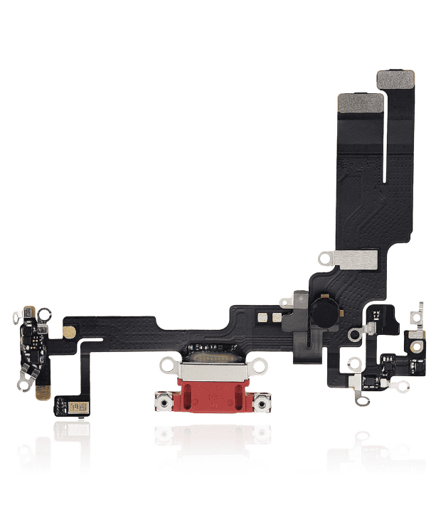 Charging Port Flex Cable Compatible For iPhone 14 (Premium) (Red)