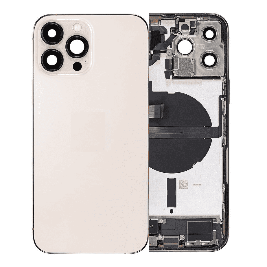 Back Housing W/Small Component Pre-installed for iPhone 14 Pro Max (Gold)