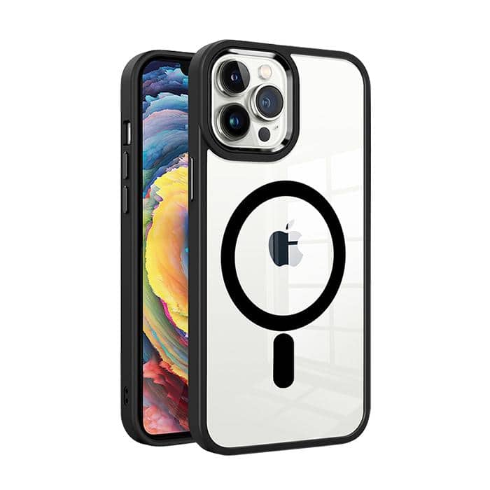 Black Clear Case with Magsafe for iPhone 14