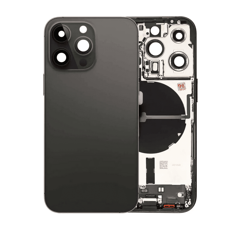 Back Housing W/Small Component Pre-installed for iPhone 14 Pro (Space Black)