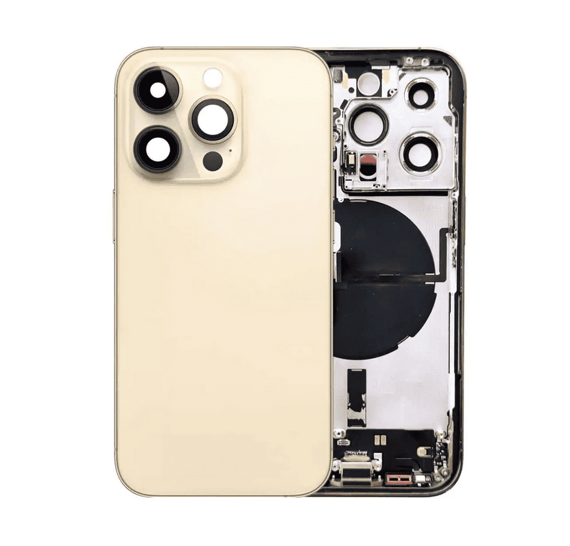 Back Housing W/Small Component Pre-installed for iPhone 14 Pro (Gold)
