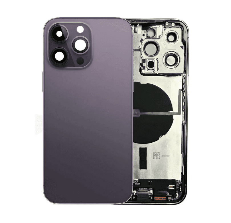 Back Housing W/Small Component Pre-installed for iPhone 14 Pro Max (Deep Purple)