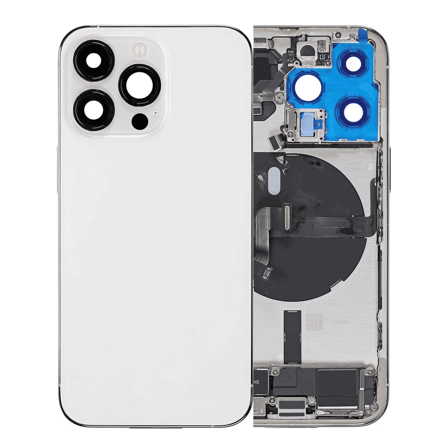 Back Housing W/Small Component Pre-installed for iPhone 14 Pro (Silver)