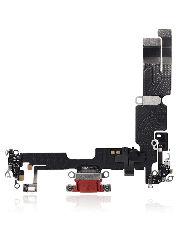 Charging Port Flex Cable Compatible For iPhone 14 Plus (Premium) (Red)