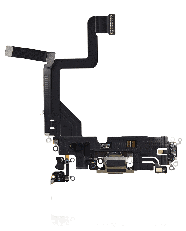 Charging Port Flex Cable Compatible For iPhone 14 Pro (Premium) (Gold)