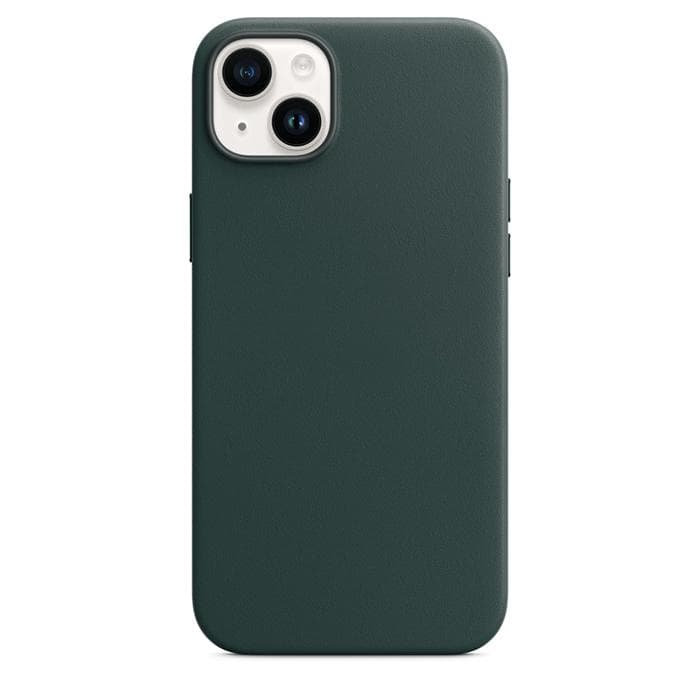 Genuine Leather Case with MagSafe for iPhone 14 Plus – Green