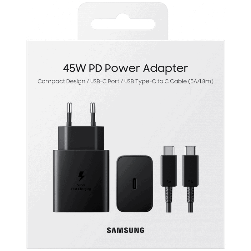 Samsung 45W Super Fast USB-C Power Adapter Black EP-T4510XBEGEU