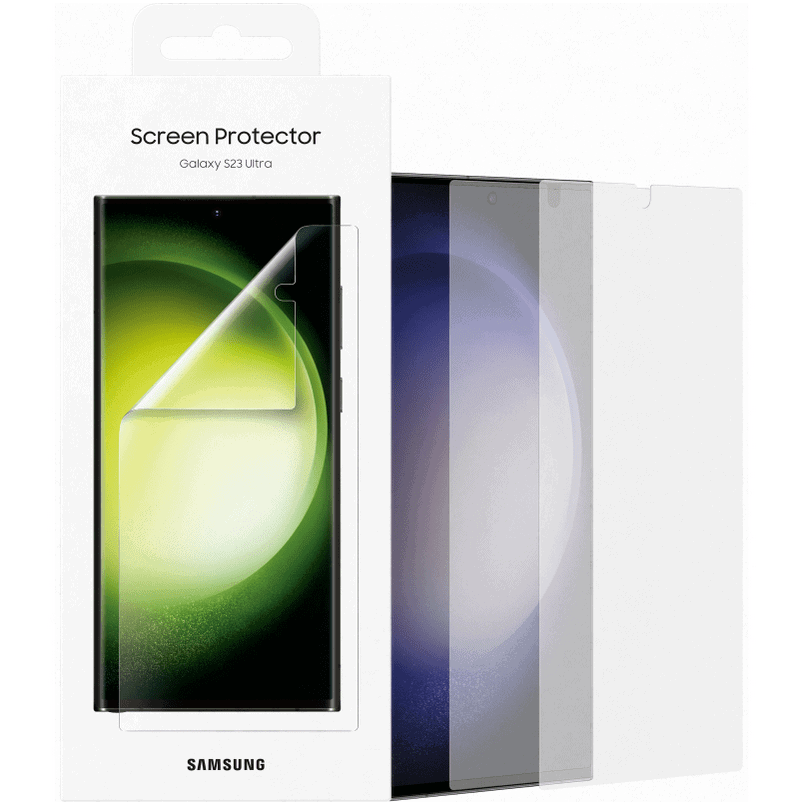 Plastic Screen Protection for Samsung Galaxy S23 Ultra Full Glue Transparent EF-US918CTEGWW (Retail Pack)
